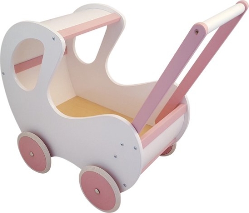 Playwood Poppenwagen White with Pink Classic